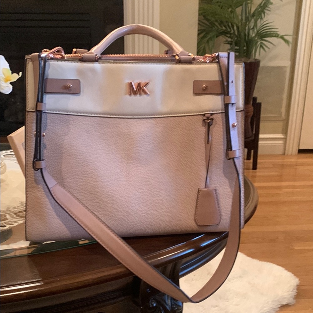 Michael Kors Blush and Ivory Satchel